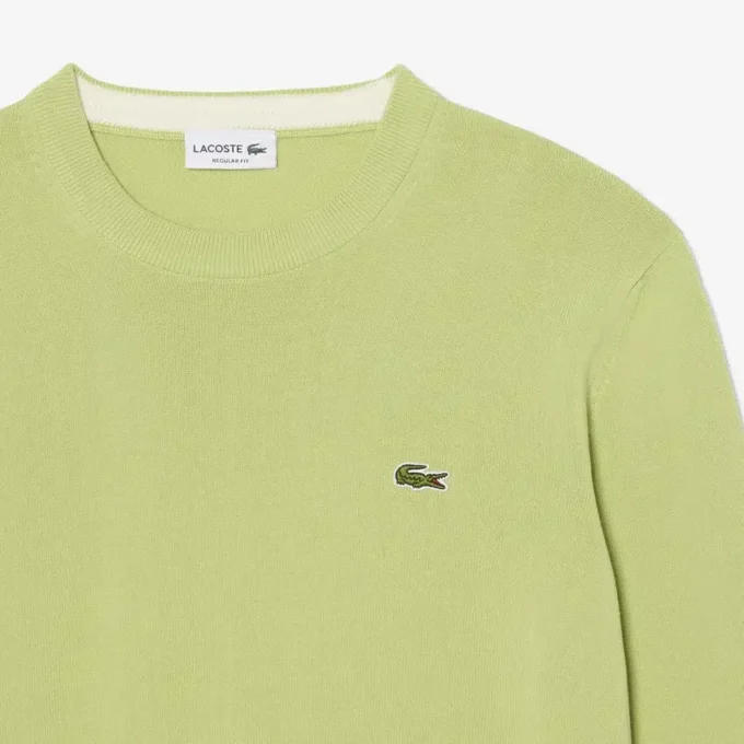 Camisola de algodão com gola redonda para homem