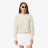 Camisola de algodão com logótipo em relevo para mulher