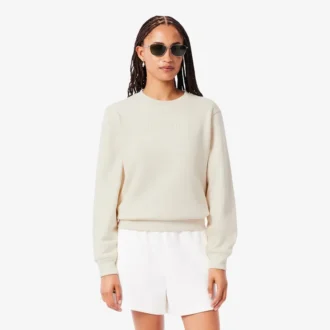 Camisola de algodão com logótipo em relevo para mulher