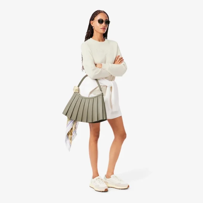 Camisola de algodão com logótipo em relevo para mulher