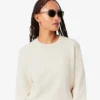 Camisola de algodão com logótipo em relevo para mulher