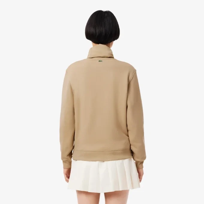 Camisola de algodão com logótipo em relevo para mulher