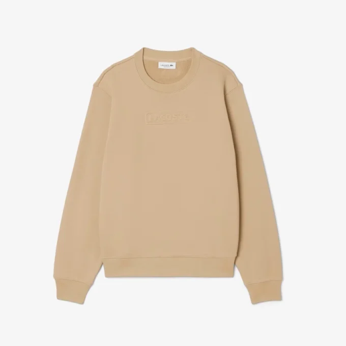 Camisola de algodão com logótipo em relevo para mulher
