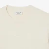 Camisola de algodão com logótipo em relevo para mulher