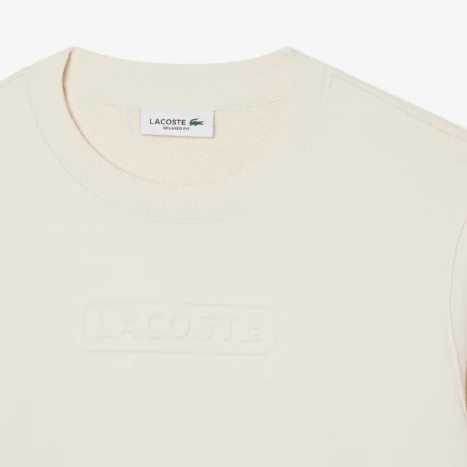 Camisola de algodão com logótipo em relevo para mulher
