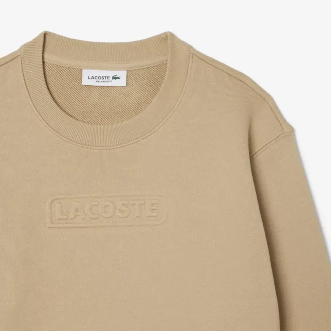 Camisola de algodão com logótipo em relevo para mulher