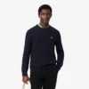 Camisola de algodão com malha trançada para homem