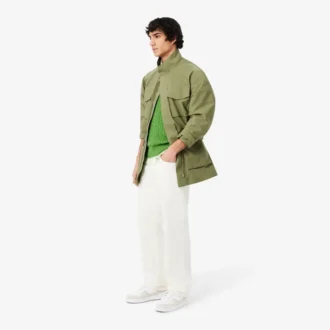 Camisola de algodão com malha trançada para homem