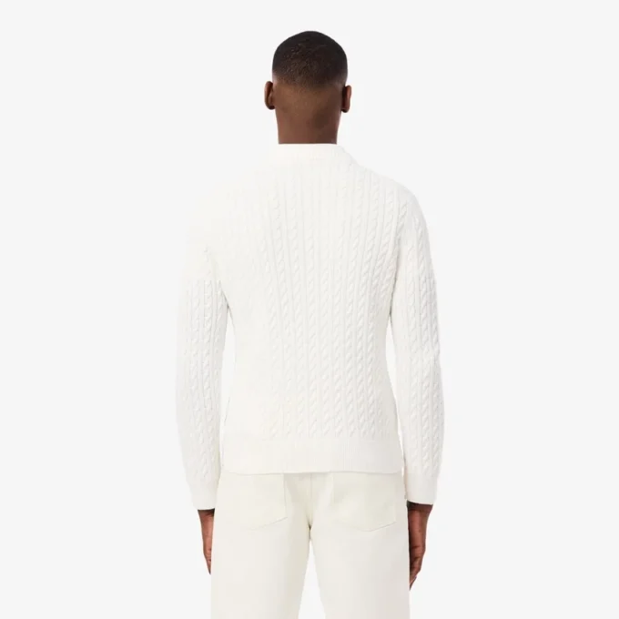 Camisola de algodão com malha trançada para homem