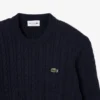 Camisola de algodão com malha trançada para homem