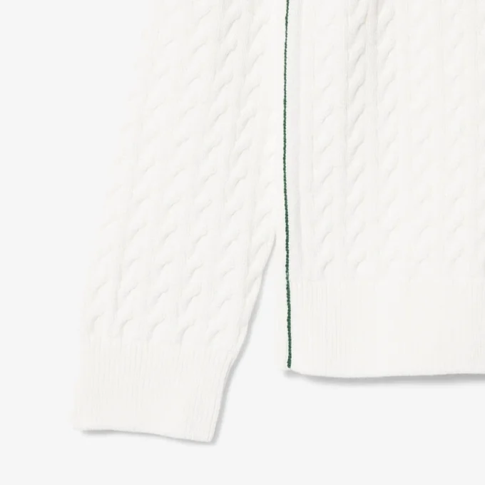Camisola de algodão com malha trançada para homem