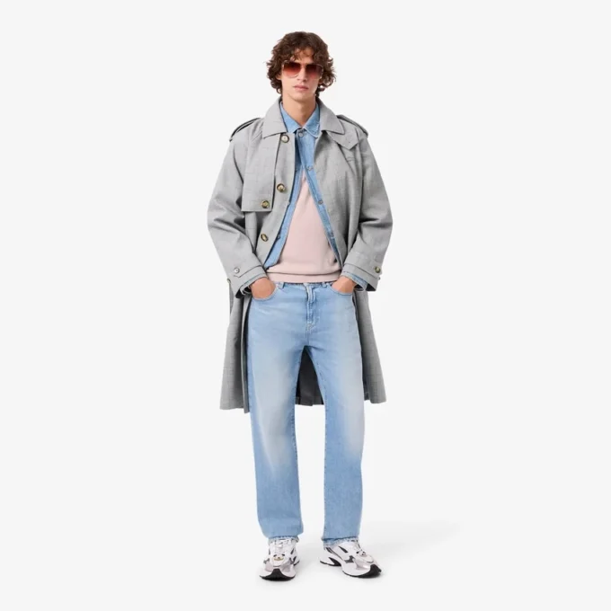 Camisola de algodão com padrão de crocodilo para homem