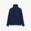 Camisola de desporto com fecho em malha interlock piqué
