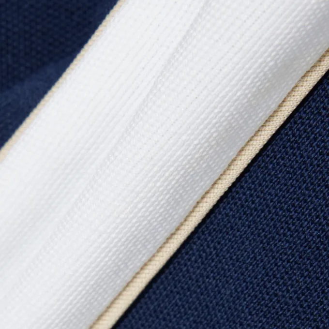 Camisola de desporto com fecho em malha interlock piqué