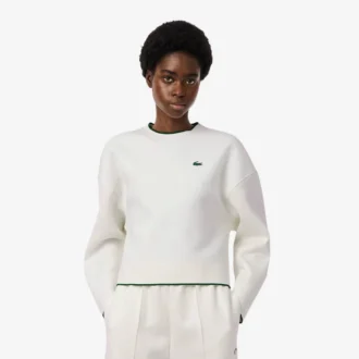 Camisola de desporto feminina com acabamentos contrastantes