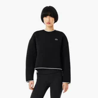 Camisola de desporto feminina com acabamentos contrastantes