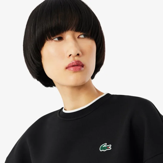 Camisola de desporto feminina com acabamentos contrastantes