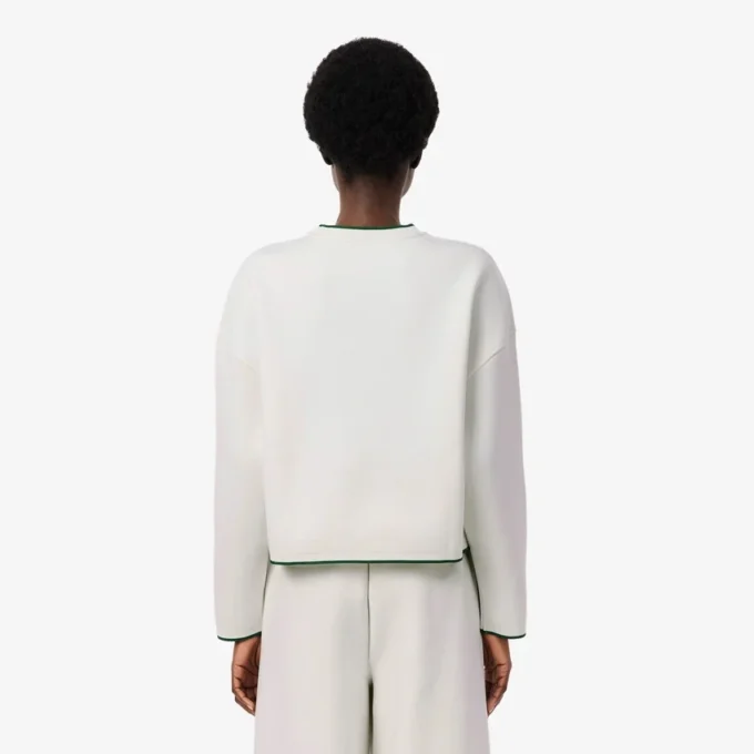 Camisola de desporto feminina com acabamentos contrastantes