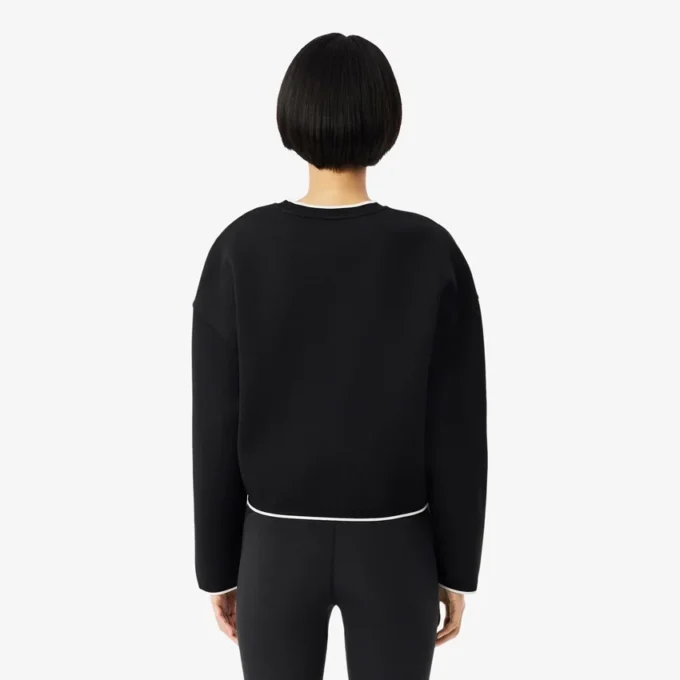 Camisola de desporto feminina com acabamentos contrastantes