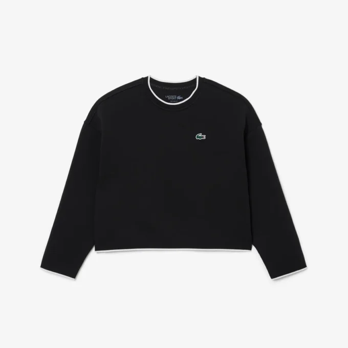 Camisola de desporto feminina com acabamentos contrastantes
