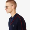 Camisola de gola em V às riscas da coleção Archive Edition para homem