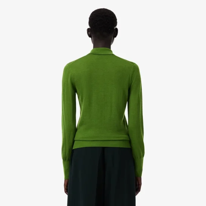 Camisola de gola polo em lã merino da coleção Runway