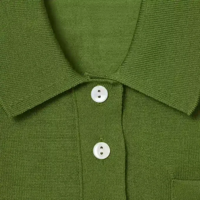 Camisola de gola polo em lã merino da coleção Runway