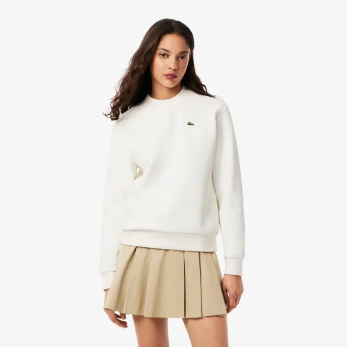 Camisola de gola redonda com corte descontraído para mulher