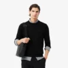 Camisola de gola redonda em lã merino para homem