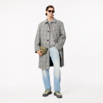 Camisola de gola redonda em lã merino para homem