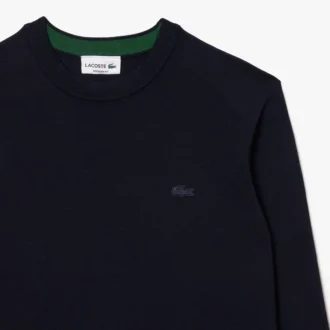 Camisola de gola redonda em lã merino para homem