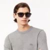 Camisola de gola redonda em lã merino para homem
