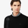 Camisola de gola redonda em lã merino para homem