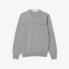 Camisola de gola redonda em lã merino para homem