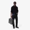 Camisola de gola redonda em lã para homem