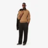 Camisola de gola redonda em lã para homem