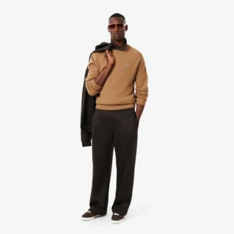 Camisola de gola redonda em lã para homem