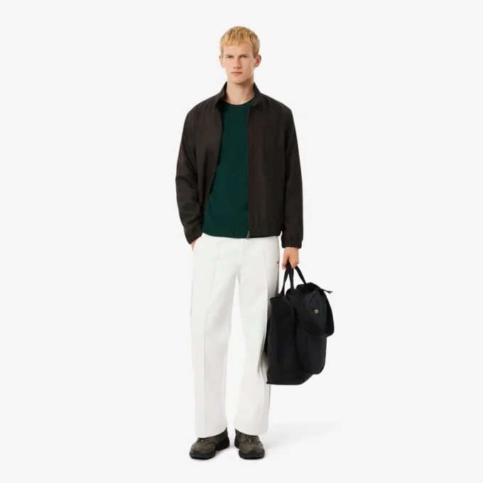 Camisola de gola redonda em lã para homem