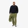 Camisola de gola redonda em lã para homem