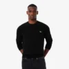 Camisola de gola redonda em malha 3D de caxemira para homem
