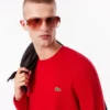 Camisola de gola redonda em malha 3D de caxemira para homem