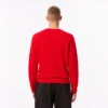 Camisola de gola redonda em malha 3D de caxemira para homem