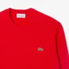 Camisola de gola redonda em malha 3D de caxemira para homem
