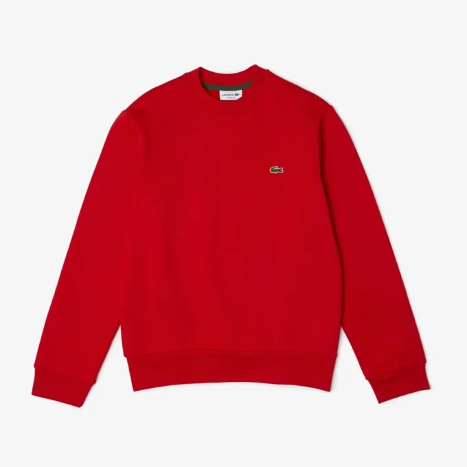 Camisola de gola redonda em malha polar para homem