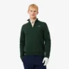 Camisola de golfe com fecho de correr de um quarto para homem