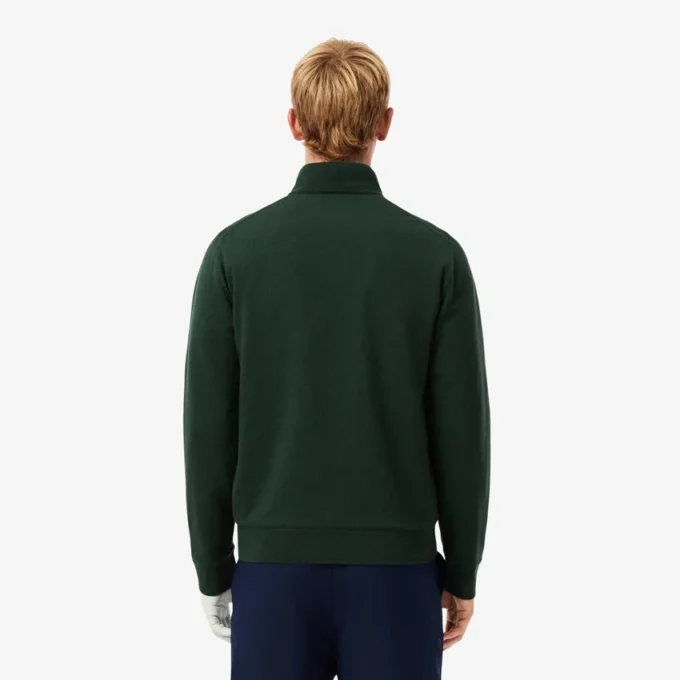 Camisola de golfe com fecho de correr de um quarto para homem