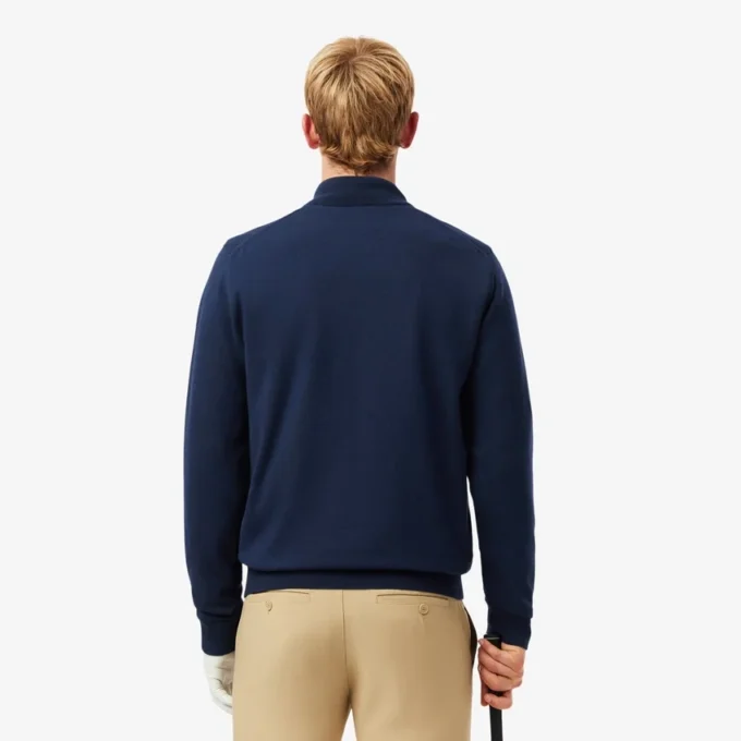Camisola de golfe com fecho de correr de um quarto para homem