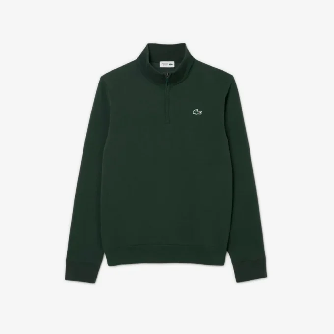 Camisola de golfe com fecho de correr de um quarto para homem