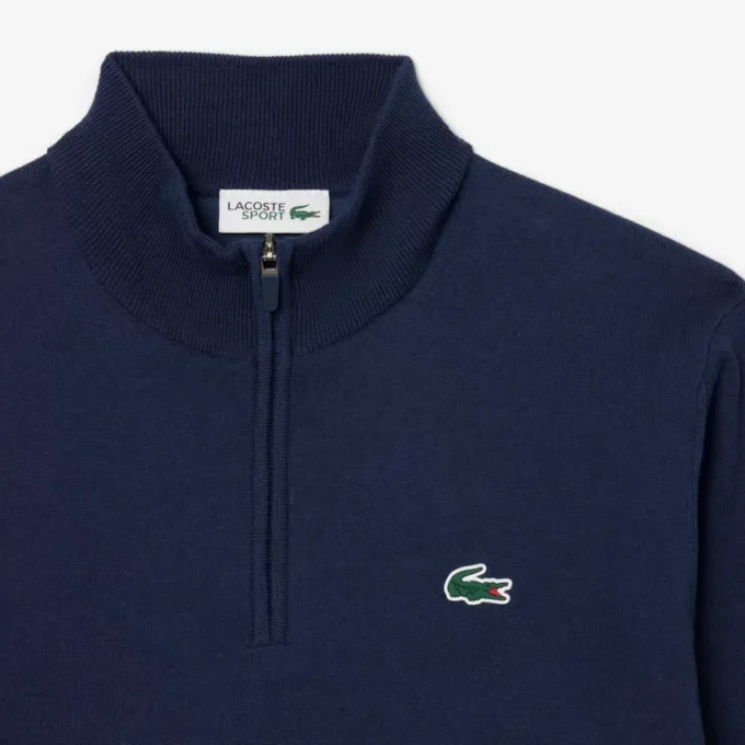 Camisola de golfe com fecho de correr de um quarto para homem