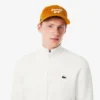 Camisola de golfe com fecho de correr em malha canelada para homem